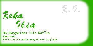 reka ilia business card